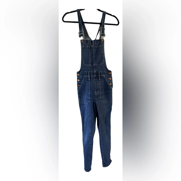 Madewell Overalls S Dark Wash Skinny Stretch Jeans Denim Womens E4879 - Picture 2 of 6